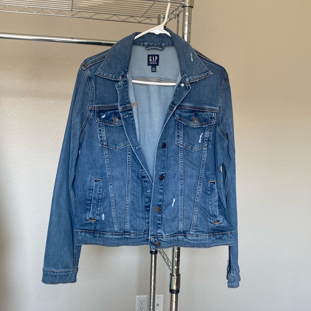 Gam medium blue stretchy denim jacket